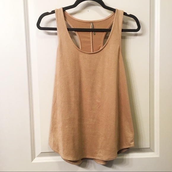 Color Tread Tops - Faux Suede Swing Tank Top / Layering Piece / NEW